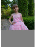 Pink Multi-layered Tulle Flower Girl Dress